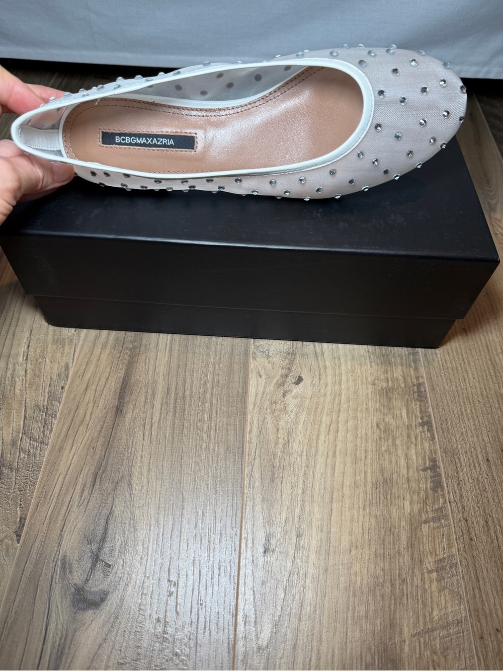 BCBGMaxAzria Pale Pink Studded Ballet Flat